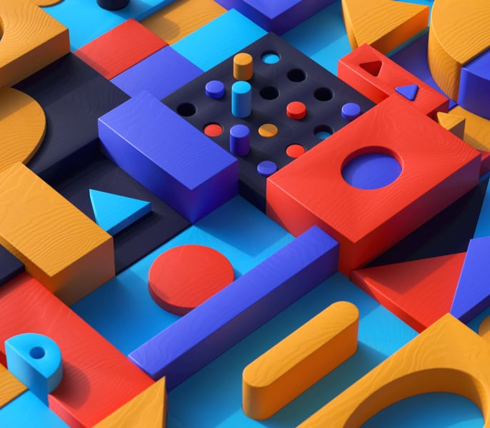 Colorful blocks and shapes